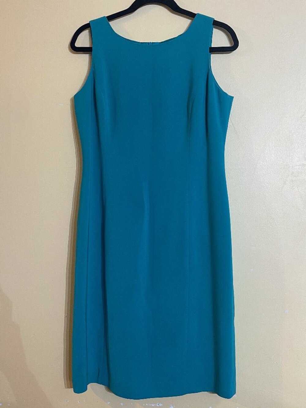 Kasper Teal Sleeveless Sheath Midi Dress Size 10 Petite